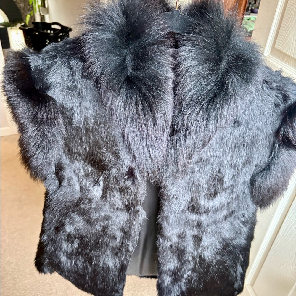 Elegant Black Real Fur Vest
